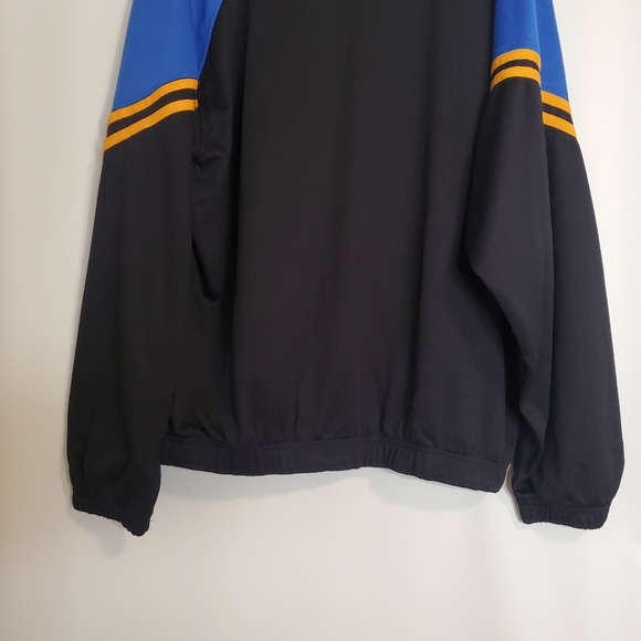 Reputation Men's NWT Size XL Black/RoyalSun zip front silk blend bomber jacket - Picture 9 of 10